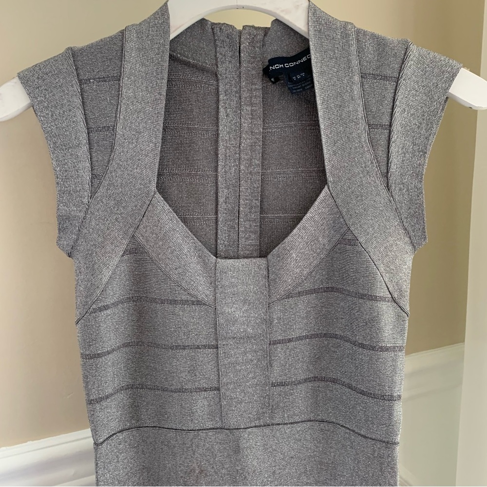 French connection size 2 metallic mini dress - Picture 4 of 16